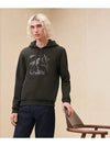 Metallerie au Carre hooded sweatshirt with leather details H467820HA11LA - HERMES - BALAAN 3