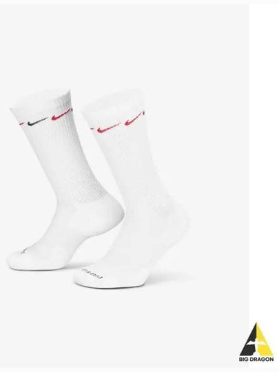 Everyday Plus Cushioned 3 Pack Socks White - NIKE - BALAAN 2