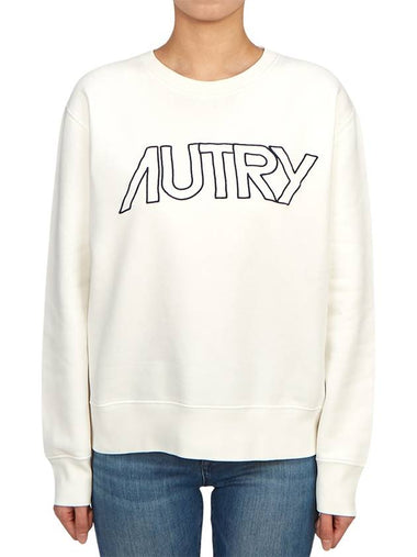 Women's brushed sweatshirt SWIW 408W WHITE - AUTRY - BALAAN 1