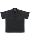 Black Fake Denim Half Shirt - ARCANE FUNK - BALAAN 1