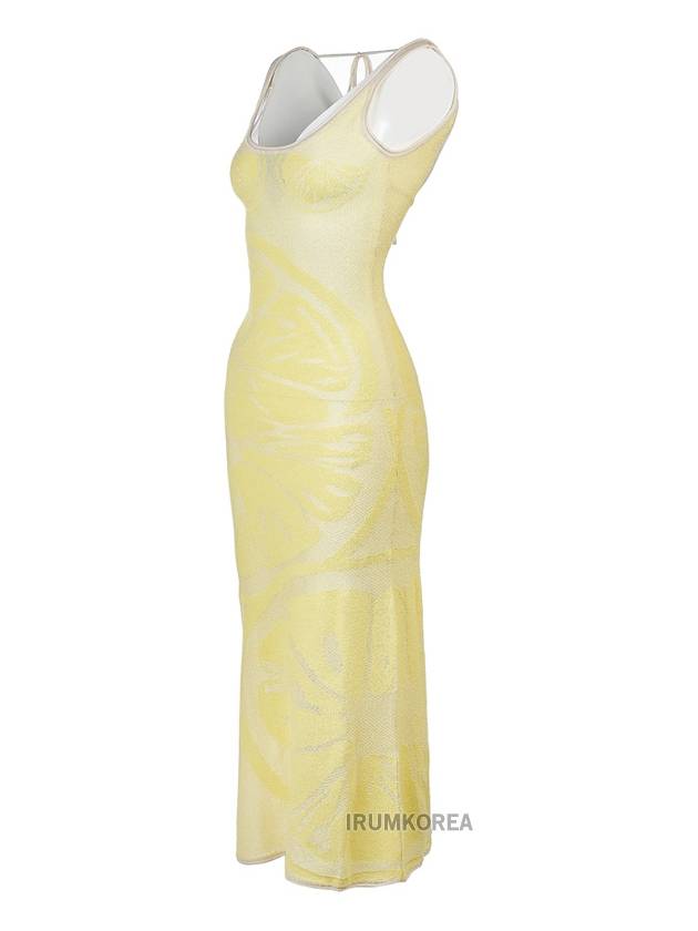 Women's Lemons On A Plate Sleeveless Long Dress Yellow - HOUSE OF SUNNY - BALAAN 3