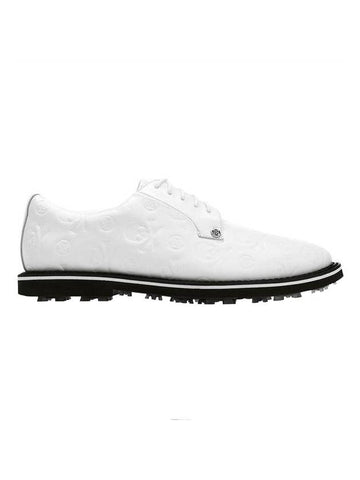 Debossed Skull Galliventer Leather Spike Shoes White - G/FORE - BALAAN 1