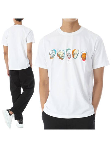 Repeat Skull Short Sleeve T-Shirt White - PAUL SMITH - BALAAN 1