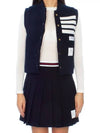 Fine Merino And Jersey Padding Reversible Vest Navy - THOM BROWNE - BALAAN 8