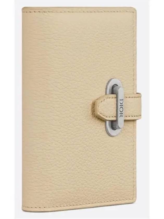 Normandy Vertical Calfskin Bifold Card Wallet Beige - DIOR - BALAAN 4