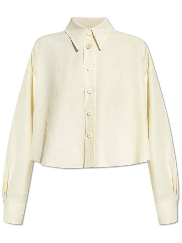 Relaxed Fitting Long Sleeve Shirt Cream - FABIANA FILIPPI - BALAAN 2