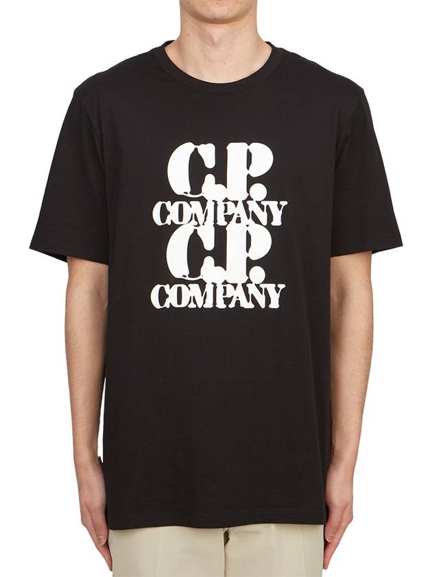 30/1 Jersey Graphic Short Sleeve T-Shirt Black - CP COMPANY - BALAAN 2