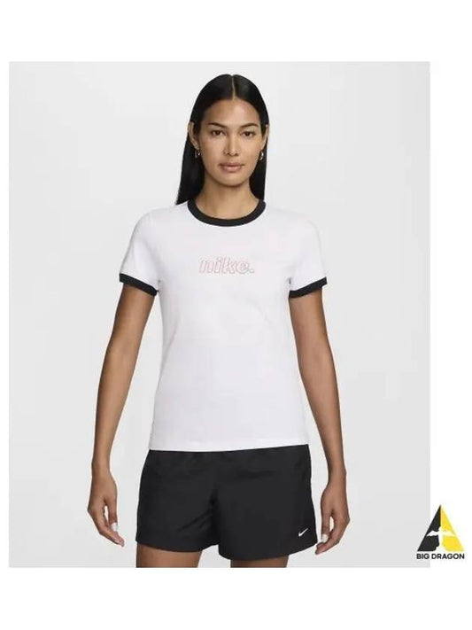 Sportswear Ringer Short Sleeve T Shirt White - NIKE - BALAAN 2