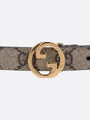 Blondie Thin Leather Belt Beige - GUCCI - BALAAN 4