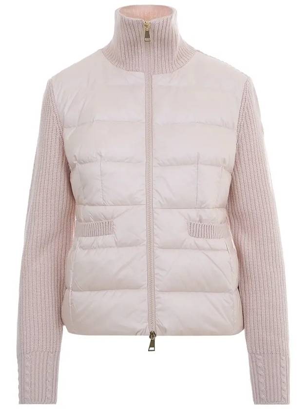 Padded Zip-Up Cardigan Pink - MONCLER - BALAAN 2