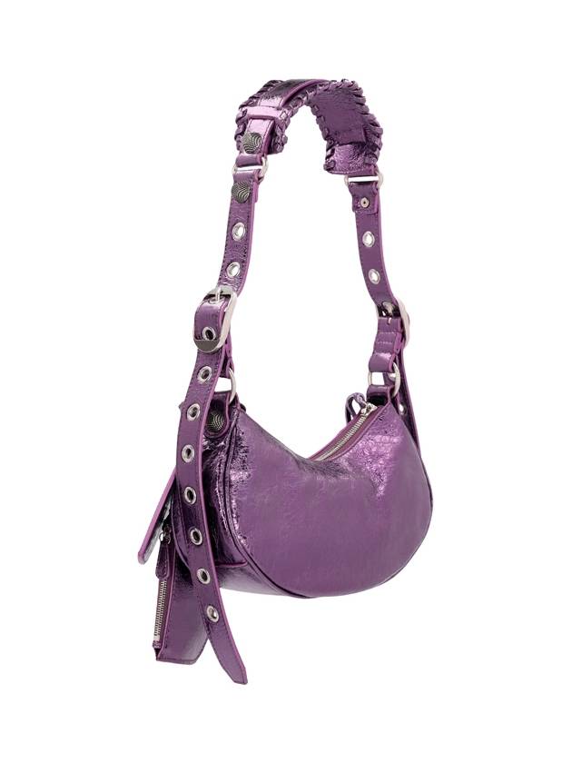 Metallic Le Cagol XS Lambskin Shoulder Bag Purple - BALENCIAGA - BALAAN 3