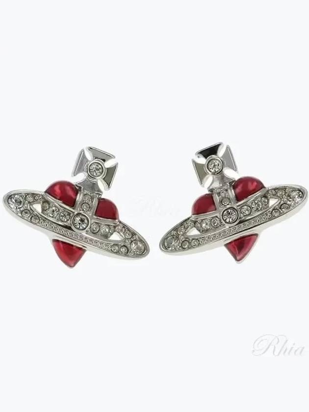 New Diamante Heart Earrings Silver - VIVIENNE WESTWOOD - BALAAN 2