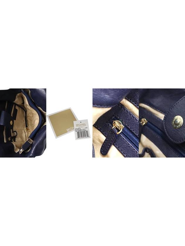 Michael Kors 30H91BRT3L Navy Saffiano Gold Shoulder Bag - MICHAEL KORS - BALAAN 10