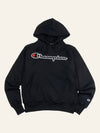 Reverse Weave Chenille Script Men s Hoodie Black GF68 Y07470 BKC - CHAMPION - BALAAN 6