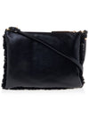 Logo Fur Clutch Bag Black - MARNI - BALAAN 4