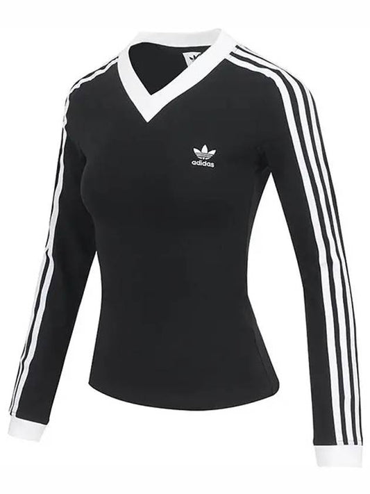 W long sleeve T shirt V neck 3S IY7247 - ADIDAS - BALAAN 1