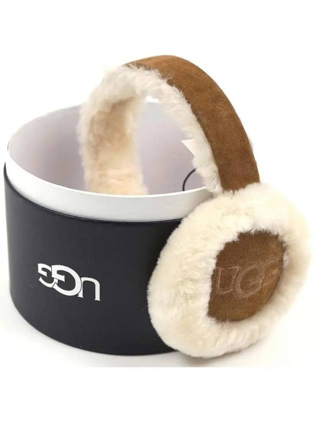 Sheepskin Embroidery Earmuff Chestnut - UGG - BALAAN 5