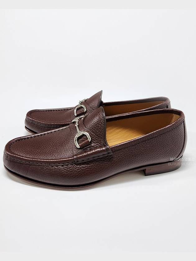 Horsesbit Nestor Grain Leather Loafers Cocoa - GUCCI - BALAAN 6