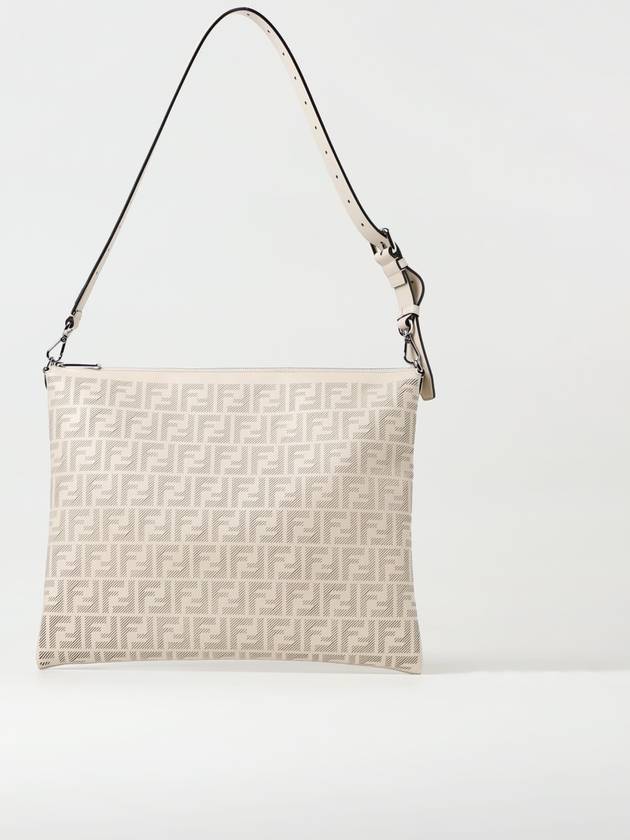 After FF Leather Shoulder Bag White - FENDI - BALAAN 3