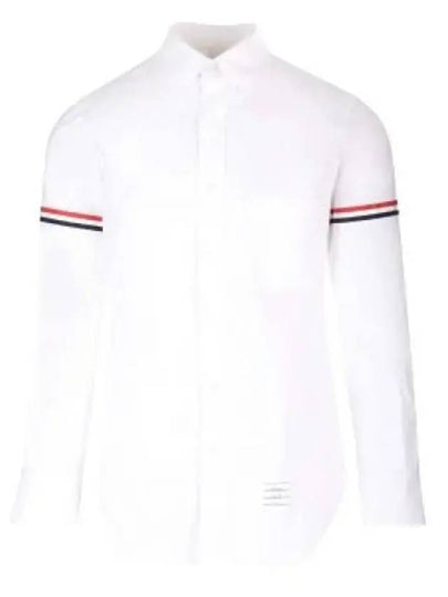 Armband Oxford Long Sleeve Shirt White - THOM BROWNE - BALAAN 2