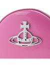 Silver Logo Shiny Mini Round Cross Bag Pink - VIVIENNE WESTWOOD - BALAAN 8