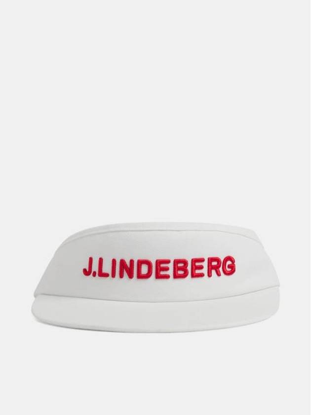 Viktor Embroidered Logo Visor White - J.LINDEBERG - BALAAN 2