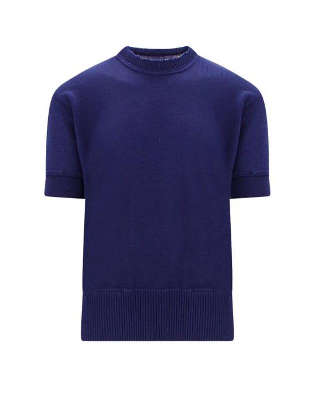 Signature Stitch Linen Knit Top Blue - MAISON MARGIELA - BALAAN 2