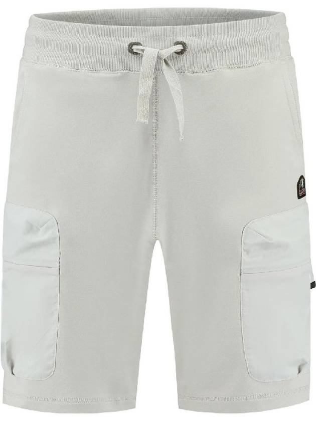 Men's Logo Patch Cargo Bermuda Shorts Grey - PARAJUMPERS - BALAAN 1