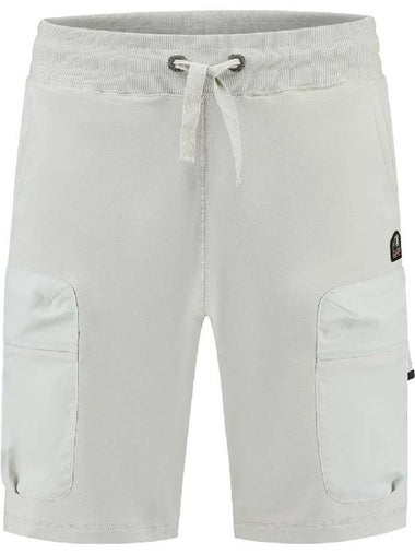 Men's Logo Patch Cargo Bermuda Shorts Grey - PARAJUMPERS - BALAAN 1