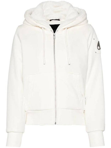 Classic Bunny Zip Up Hoodie White - MOOSE KNUCKLES - BALAAN 1