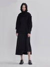 raw edge signature cutting knit sky black - LIE - BALAAN 6