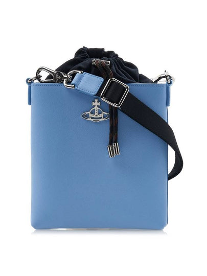 Saffiano Drawstring Cross Bag Blue - VIVIENNE WESTWOOD - BALAAN 2