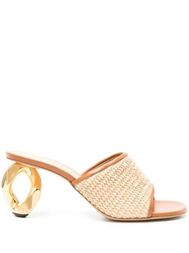 Chain Heel Raffia Woven Mule ANW42230A19592 - JW ANDERSON - BALAAN 1