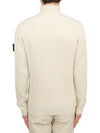 Men's Logo Patch Turtleneck Ivory - STONE ISLAND - BALAAN 4