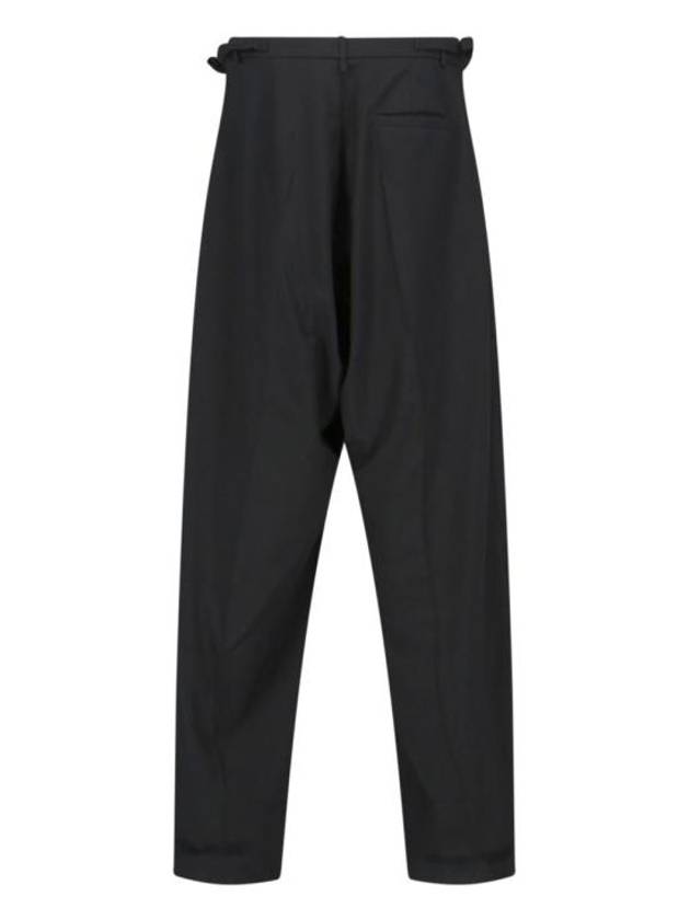 Waist Buckle Strap Straight Pants Black - BALENCIAGA - BALAAN 3