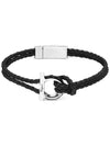 Gancini Leather Bracelet Silver Black - SALVATORE FERRAGAMO - BALAAN 6