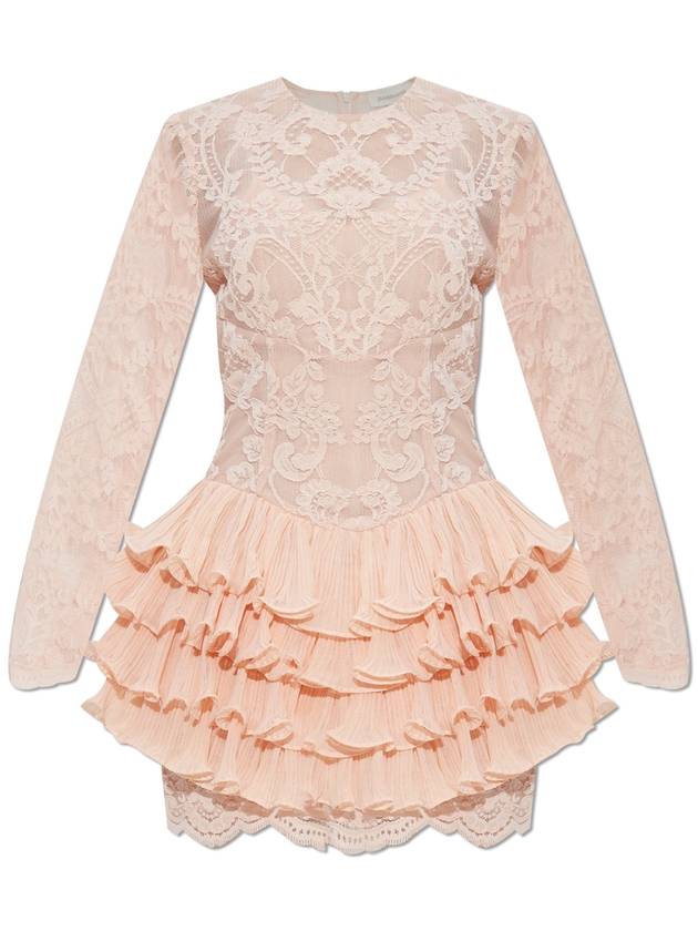 Zimmermann Lace Dress With Ruffles, Women's, Pink - ZIMMERMANN - BALAAN 1