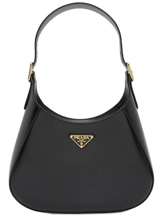 Medium Leather Shoulder Bag Black - PRADA - BALAAN 2