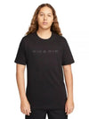 Sportswear Air 2 Logo Print Cotton Short Sleeve T-Shirt Black - NIKE - BALAAN 2