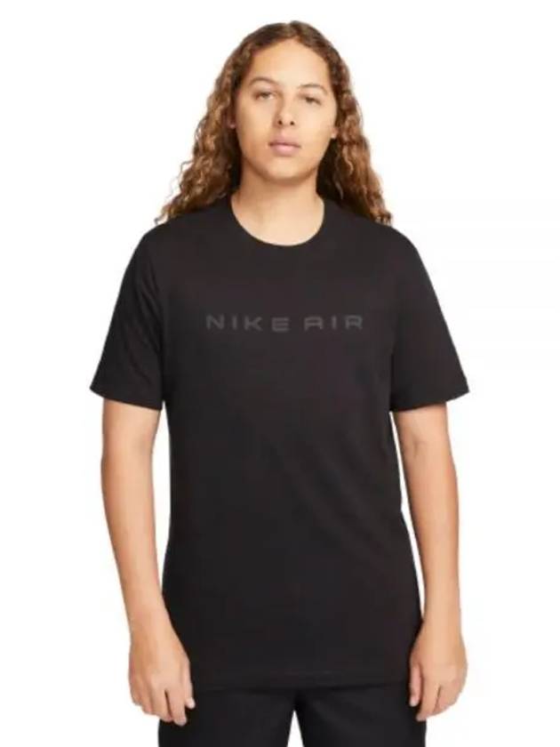 Sportswear Air 2 Logo Print Cotton Short Sleeve T-Shirt Black - NIKE - BALAAN 2