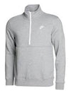 Sportswear Club Brushed Half Zip Up Sweatshirt Grey - NIKE - BALAAN 3