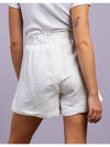 Shoreline Linen Beach Shorts White - STUSSY - BALAAN 4