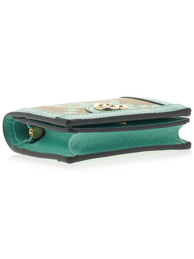 GUCCI Women's Ophidia Jumbo GG Card Wallet Green 523155 UKMBG 9549 - GUCCI - BALAAN