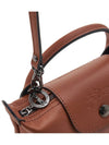 Le Pliage Logo Leather Tote Bag Brown - LONGCHAMP - BALAAN 9