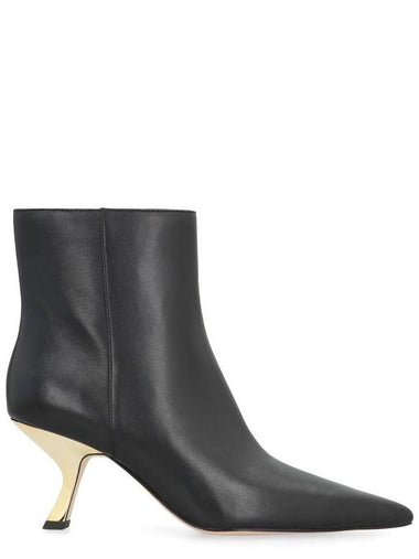 Michael Kors Luna Leather Ankle Boots - MICHAEL KORS - BALAAN 1