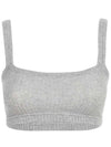 Cashmere Lip Bralette Light Gray - THOM BROWNE - BALAAN.