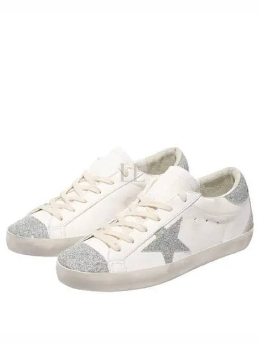 Superstar Glitter Low Top Sneakers Silver White - GOLDEN GOOSE - BALAAN 2