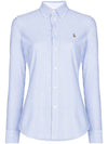 Striped Oxford Shirt Blue - POLO RALPH LAUREN - BALAAN 1