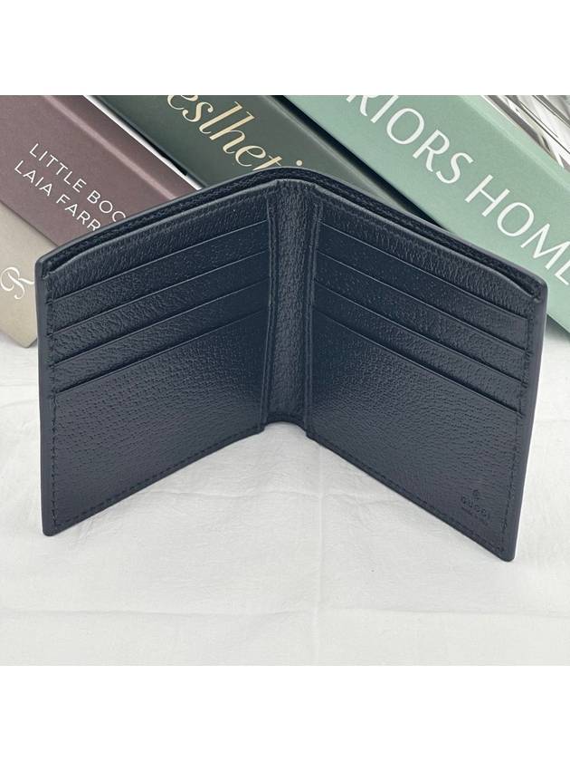 GG Marmont Leather Bi Fold Wallet Black Gold - GUCCI - BALAAN 4