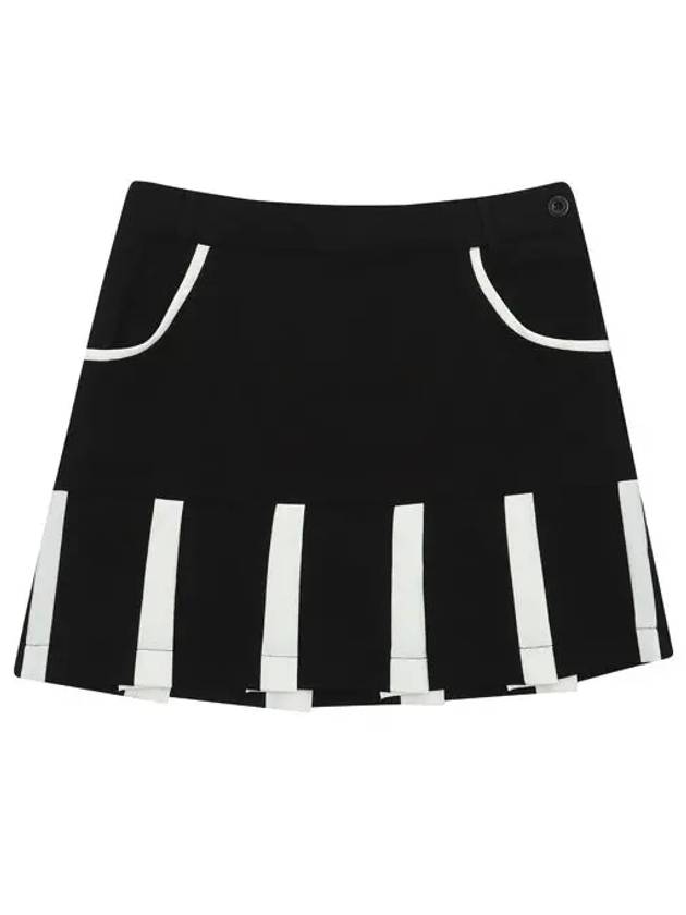 Multi Stretch Flare Skirt LS4002WO - BLACK&WHITE - BALAAN 4